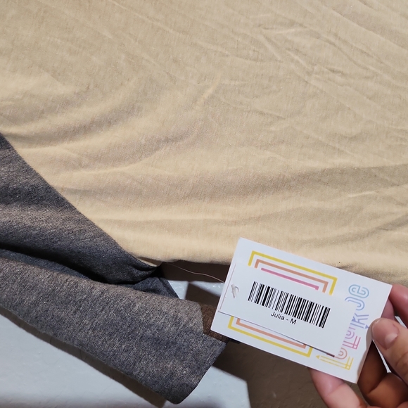 LULAROE Medium Julia Heathered Mustard Dress - Picture 3 of 6